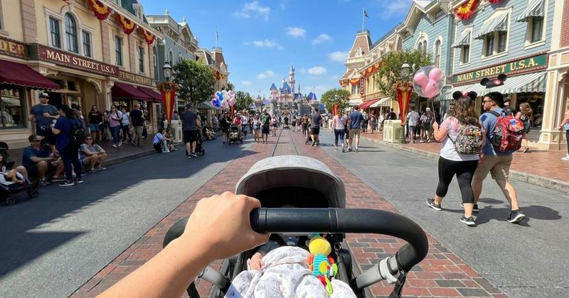 Stroller at Disney World Main Street